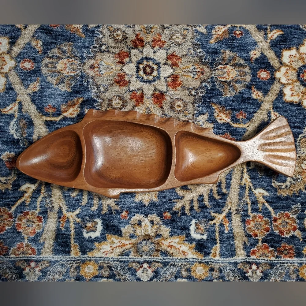 Monkey Pod Wood Serving Tray 1971